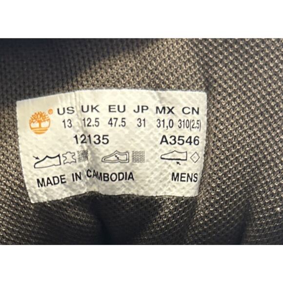 Timberland White Ledge Hiking Boots Mens Size 13 Brown Leather Waterproof - Picture 8 of 8